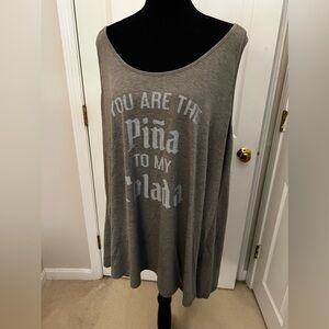 💕 Zoe + Liv Pina Colada Tank Top Size 2X